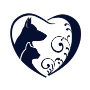 39447353 - dog cat love heart